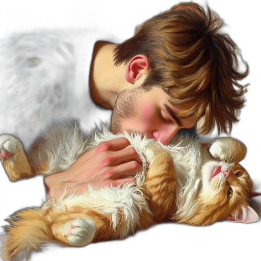 animal, photorealistic, oil painting, watercolor transparent PNG cut-out