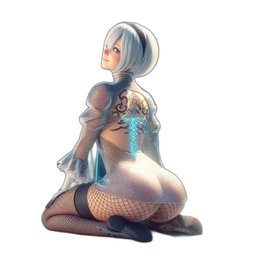 dress, robot, staff, sword transparent PNG cut-out