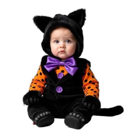 animal, toddler, dressed, black transparent PNG cut-out
