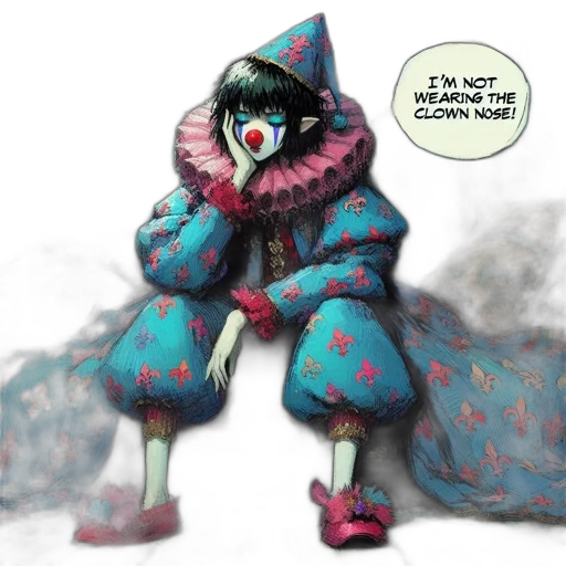 jacket, creature, mask, dress transparent PNG cut-out