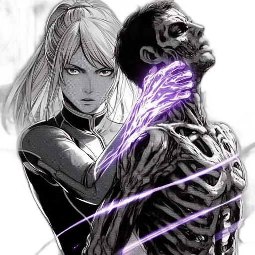 comic book art, cyberpunk, concept art, fantasy art transparent PNG cut-out