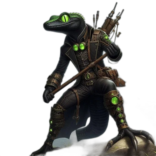 dragon, staff, creature, animal transparent PNG cut-out