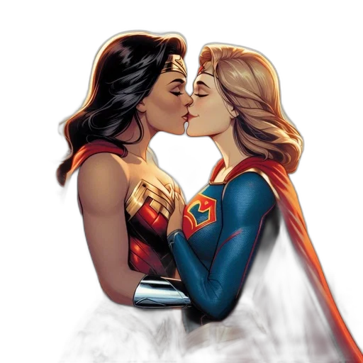 comic book art, concept art, two, iconic transparent PNG cut-out
