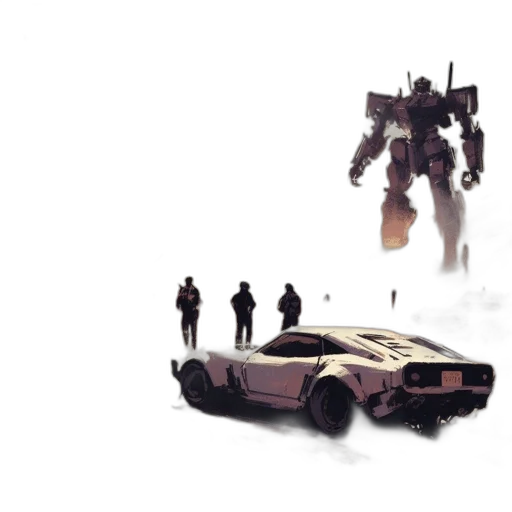 robot, car, weapon, concept art transparent PNG cut-out