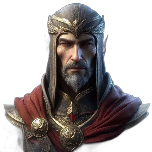 face, sword, crown, staff transparent PNG cut-out