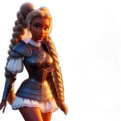 3d render, concept art, fantasy art, anime transparent PNG cut-out