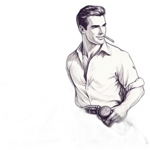 staff, jacket, face, weapon transparent PNG cut-out
