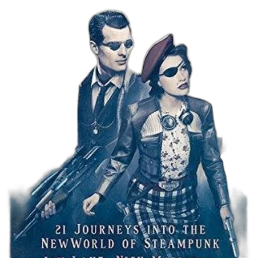 comic book art, concept art, poster, steampunk transparent PNG cut-out