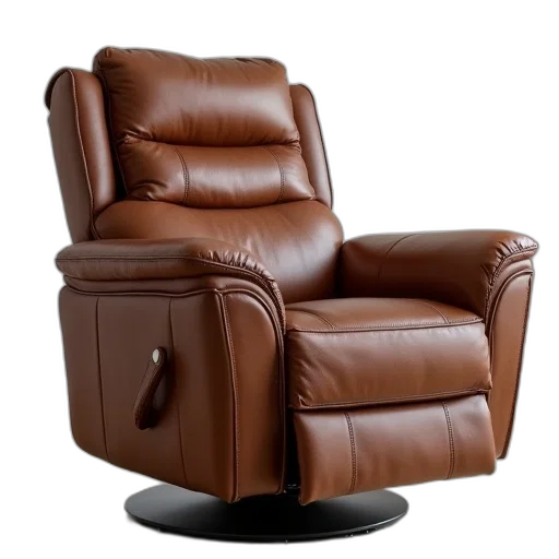furniture, 3d render, photorealistic, leather transparent PNG cut-out