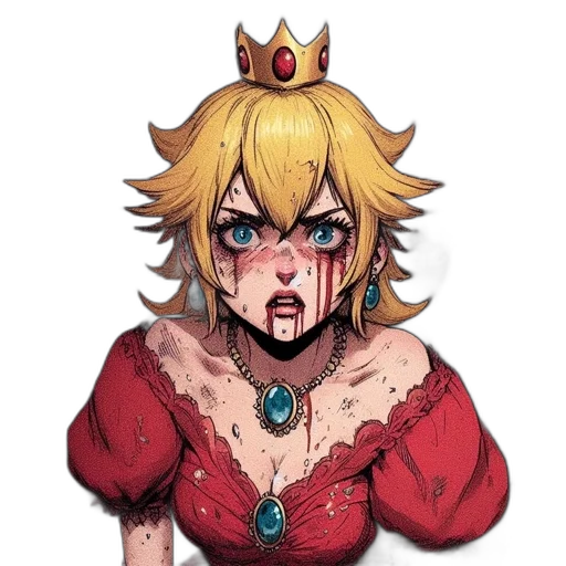 crown, face, jewelry, pixel art transparent PNG cut-out