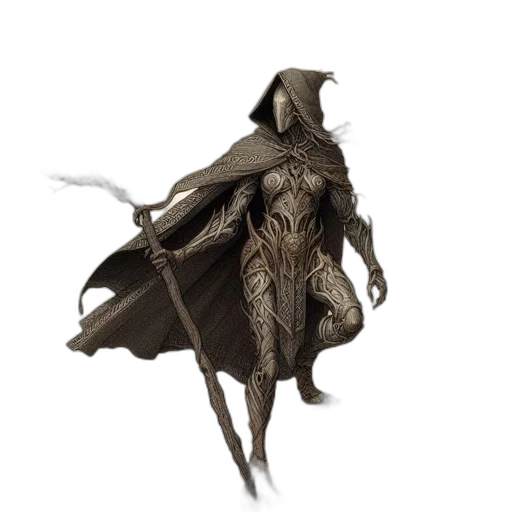 dragon, creature, mask, staff transparent PNG cut-out