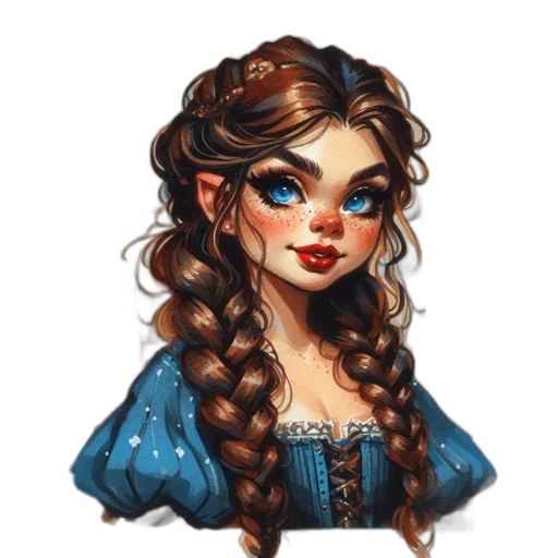 face, fantasy art, pixel art, concept art transparent PNG cut-out