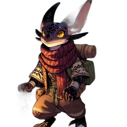 dragon, staff, animal, jacket transparent PNG cut-out