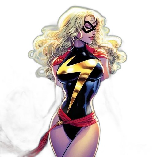 comic book art, concept art, female, superhero transparent PNG cut-out