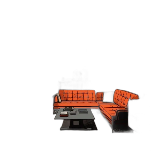furniture, 3d render, concept art, photorealistic transparent PNG cut-out