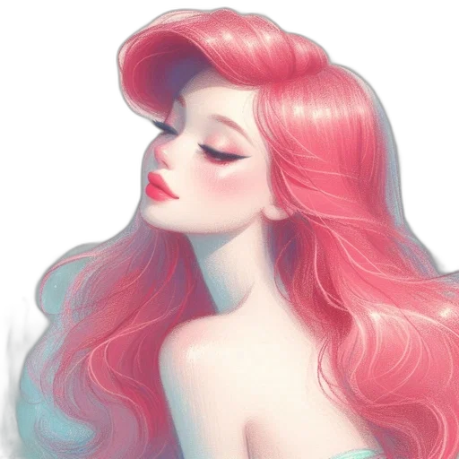 hair, crown, dress, watercolor transparent PNG cut-out