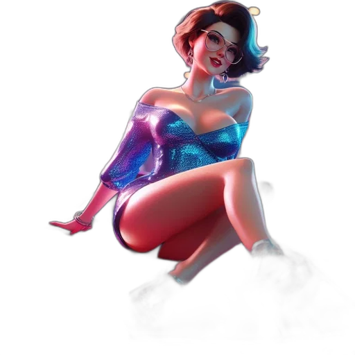 dress, crown, concept art, 3d render transparent PNG cut-out