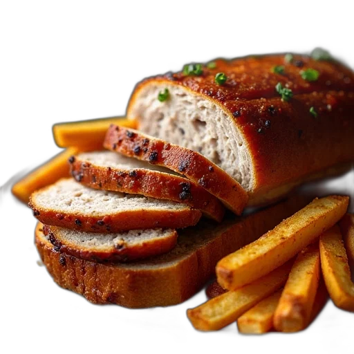 food, 3d render, photorealistic, eight transparent PNG cut-out