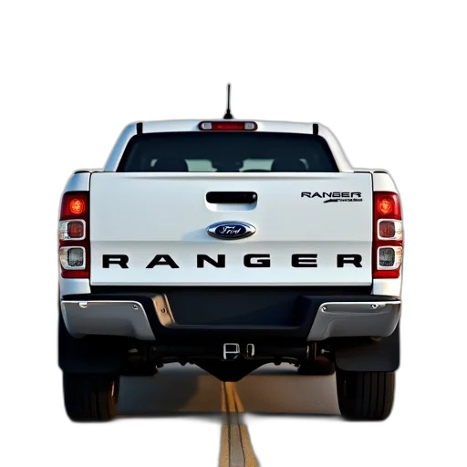car, rear, white, pickup transparent PNG cut-out