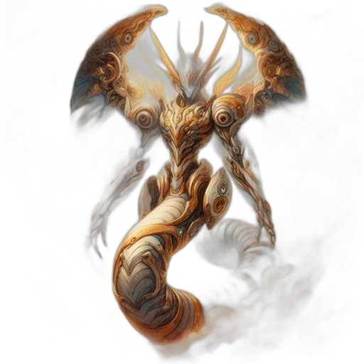 dragon, creature, weapon, staff transparent PNG cut-out