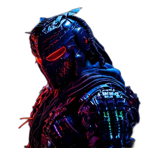mask, robot, jacket, creature transparent PNG cut-out