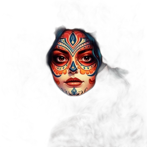 mask, face, creature, fantasy art transparent PNG cut-out