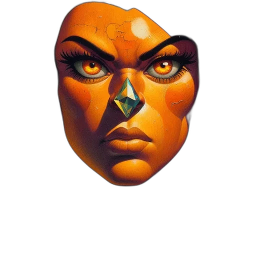 mask, face, jewelry, creature transparent PNG cut-out