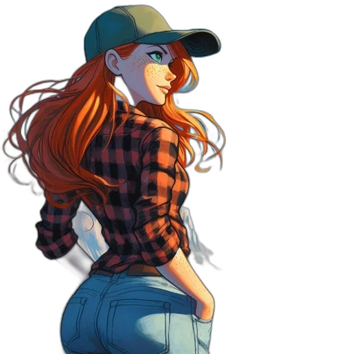 jacket, hat, comic book art, concept art transparent PNG cut-out