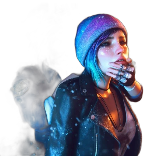 jacket, face, hat, mask transparent PNG cut-out