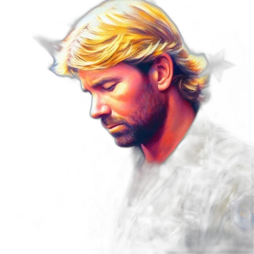 face, hair, photorealistic, oil painting transparent PNG cut-out
