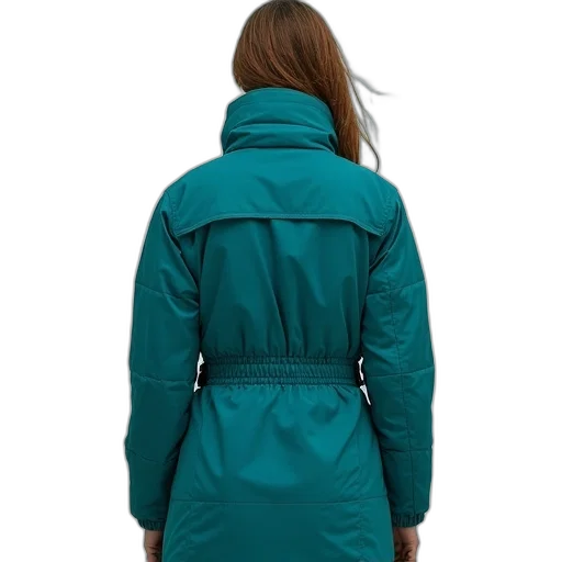 jacket, dress, green, back transparent PNG cut-out