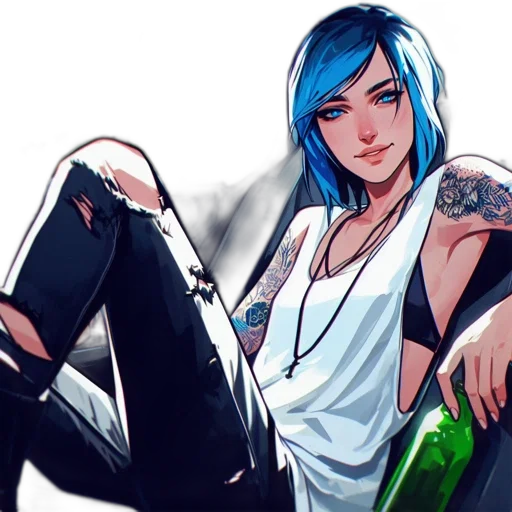 concept art, cyberpunk, comic book art, fantasy art transparent PNG cut-out