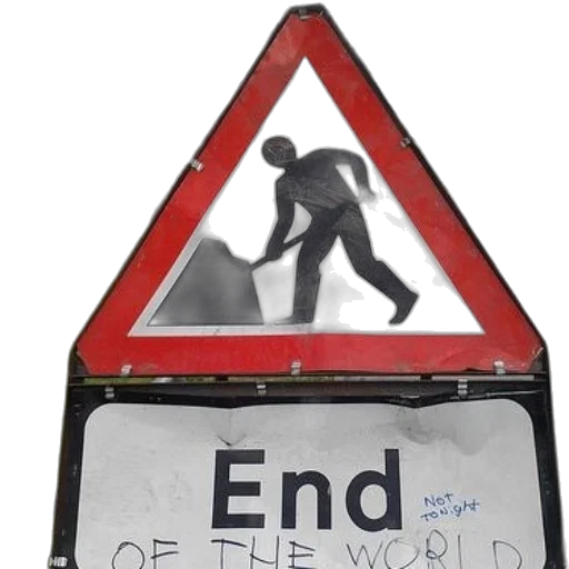 modified, road, sign, construction transparent PNG cut-out