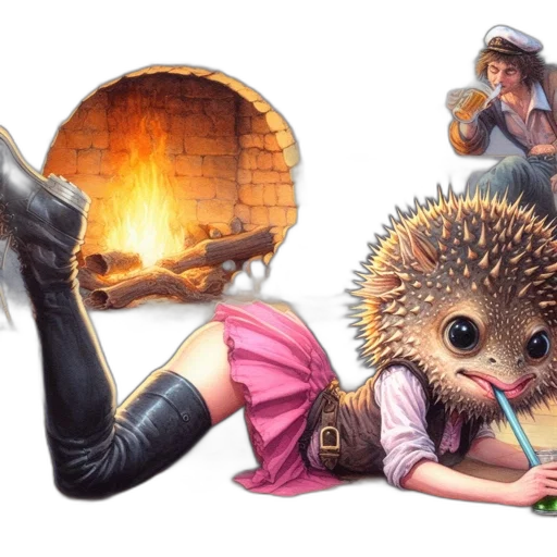 creature, fantasy art, concept art, photorealistic transparent PNG cut-out