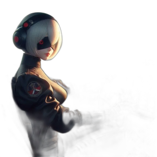 robot, mask, face, jacket transparent PNG cut-out