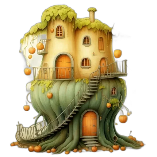 building, furniture, concept art, fantasy art transparent PNG cut-out
