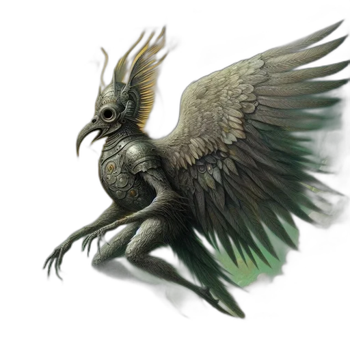 dragon, creature, animal, staff transparent PNG cut-out
