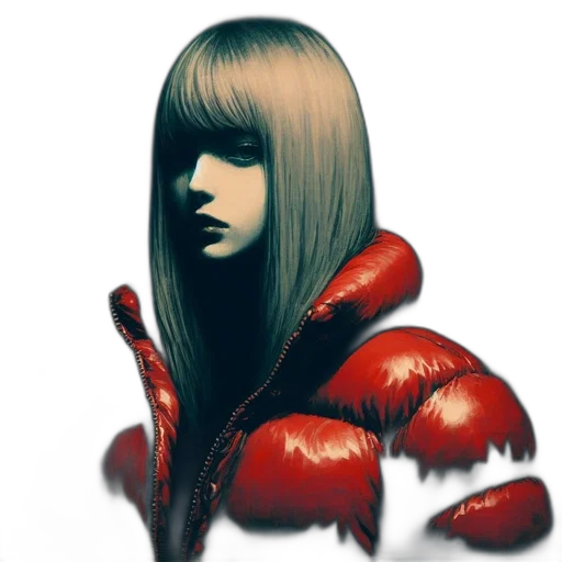 hair, creature, jacket, mask transparent PNG cut-out