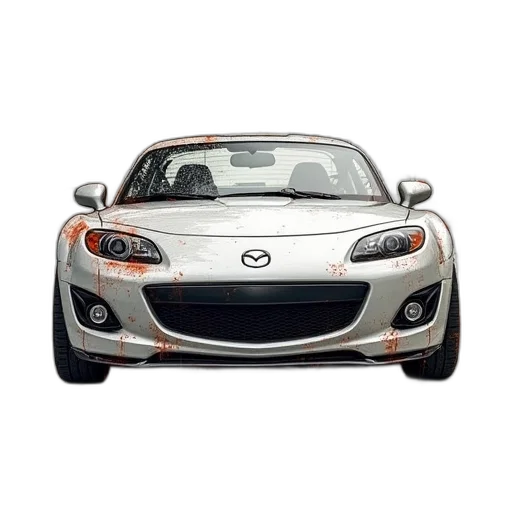car, 3d render, photorealistic, mazda transparent PNG cut-out