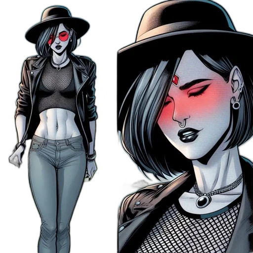comic book art, concept art, dark, gothic-style transparent PNG cut-out