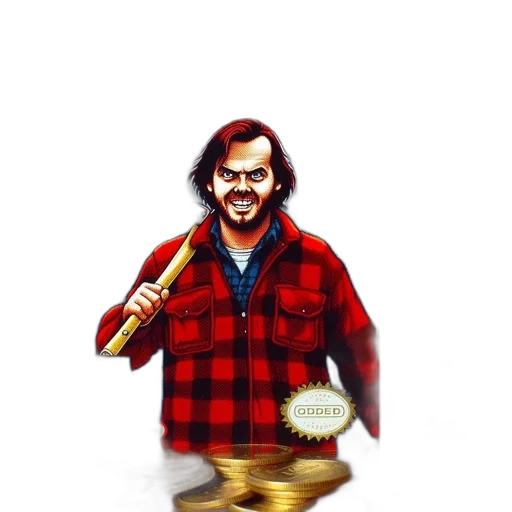 jacket, staff, animal, weapon transparent PNG cut-out