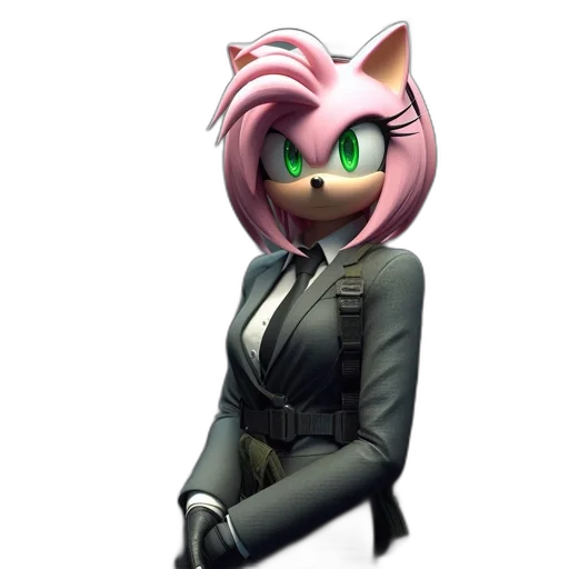 staff, jacket, animal, 3d render transparent PNG cut-out