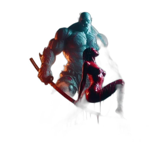 creature, sword, weapon, robot transparent PNG cut-out