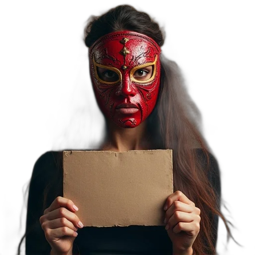 mask, face, robot, photorealistic transparent PNG cut-out