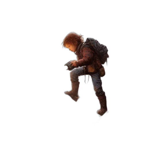 jacket, creature, robot, weapon transparent PNG cut-out