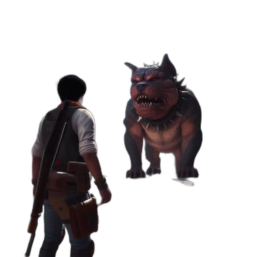 animal, creature, weapon, staff transparent PNG cut-out