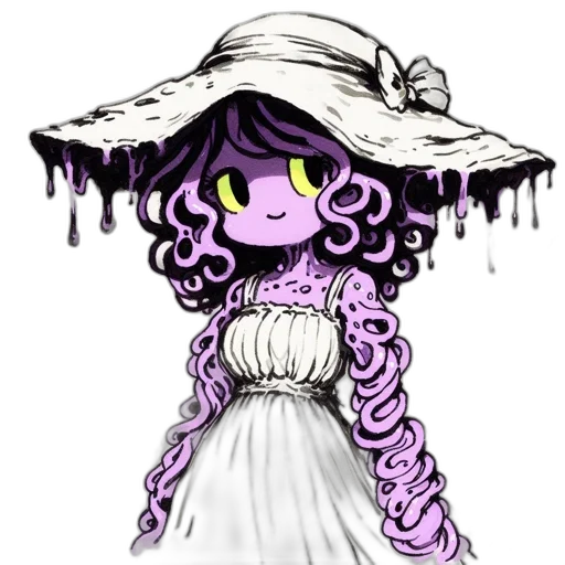 dress, hat, crown, creature transparent PNG cut-out
