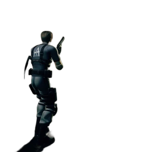 robot, weapon, jacket, staff transparent PNG cut-out