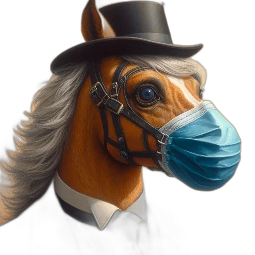 mask, hat, animal, photorealistic transparent PNG cut-out