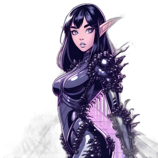 dress, fantasy art, concept art, comic book art transparent PNG cut-out